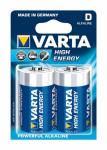 Varta High Energy Alkaline Batterie 4920 / Blister  1,5 V	 16500 mAh 