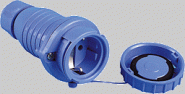 Druckwasserdichte Kupplung IP 68 blau 