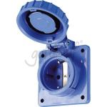 Schutzkontakt-Einbau-Steckdosen Druckwasser-Dicht blau (RAL 5017) 
