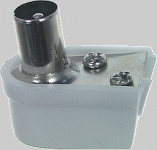 IEC-Koaxial-Winkel-Stecker und -Kupplung, Ø 9,5 mm  	Winkel-Stecker CKS 2 