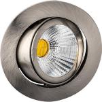 LED-Einbaustrahler "rund, schwenkbar" Eisen gebürstet 8 W komfortweiß, 827	710 lm 