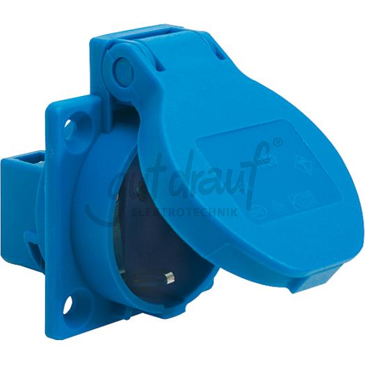 Schutzkontakt-Einbau-Steckdosen blau (RAL 5017) 